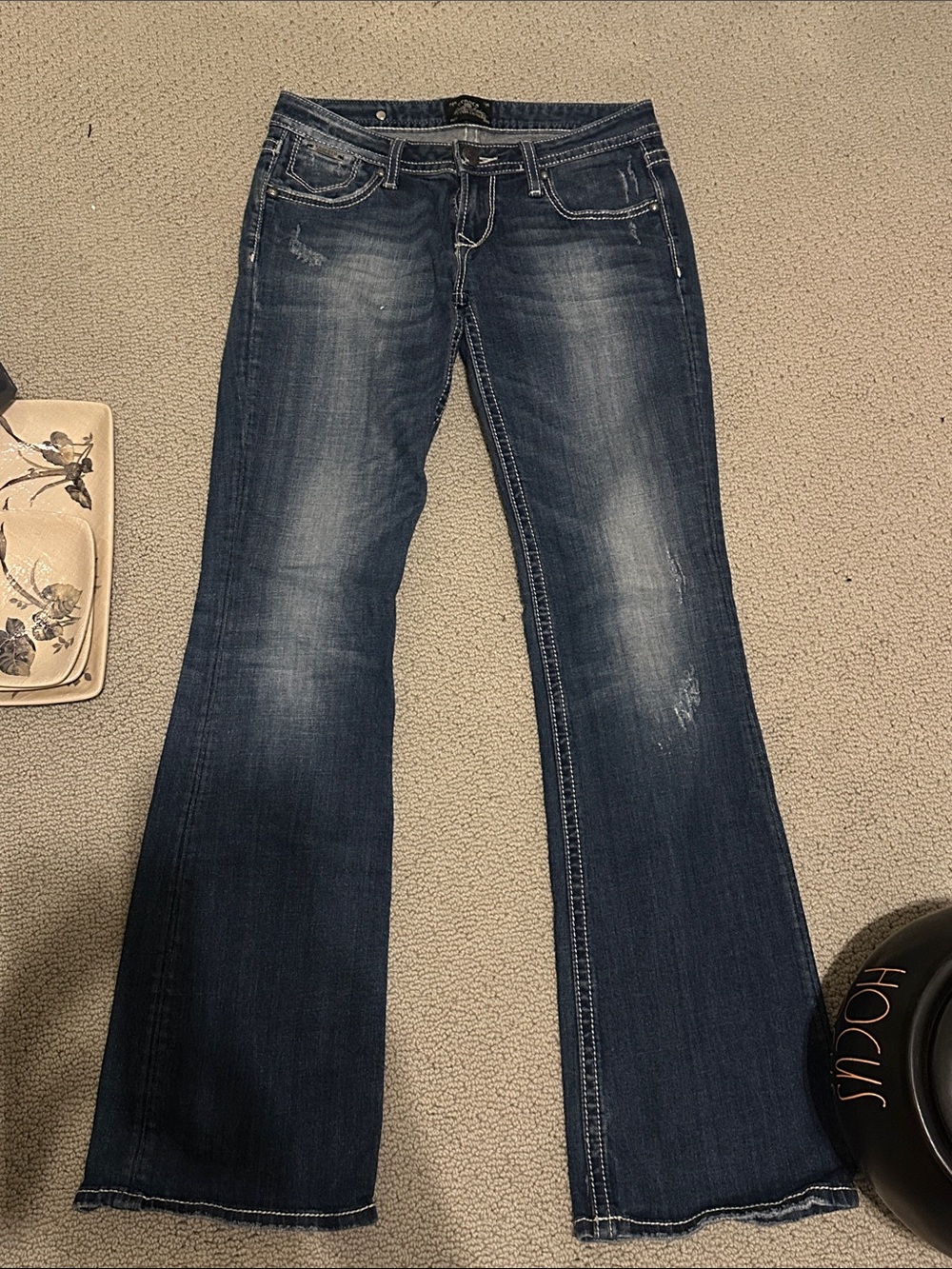 Restock for Express Stretch Denim Bootcut Jeans in Dark Indigo Womens 4R